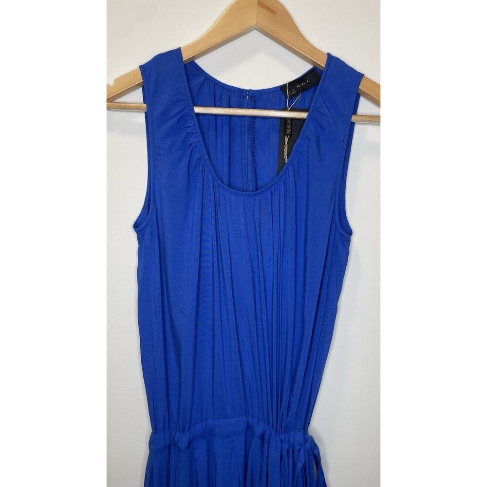 NWT BGL Sleeveless Maxi Dress Adjustable Waist Designer Beach Blue US 4 EUR 34 - Picture 3 of 13